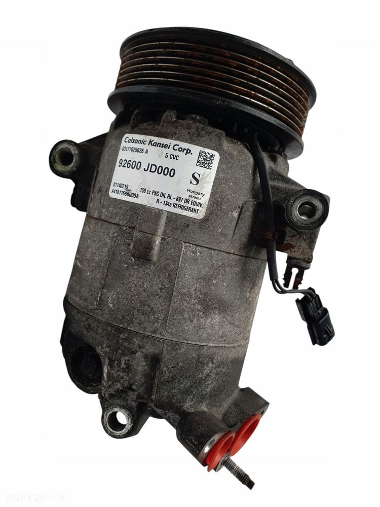 SPRĘŻARKA KLIMATYZACJI Nissan Qashqai 1.6 16v 92600 JD00 01140219 - 11