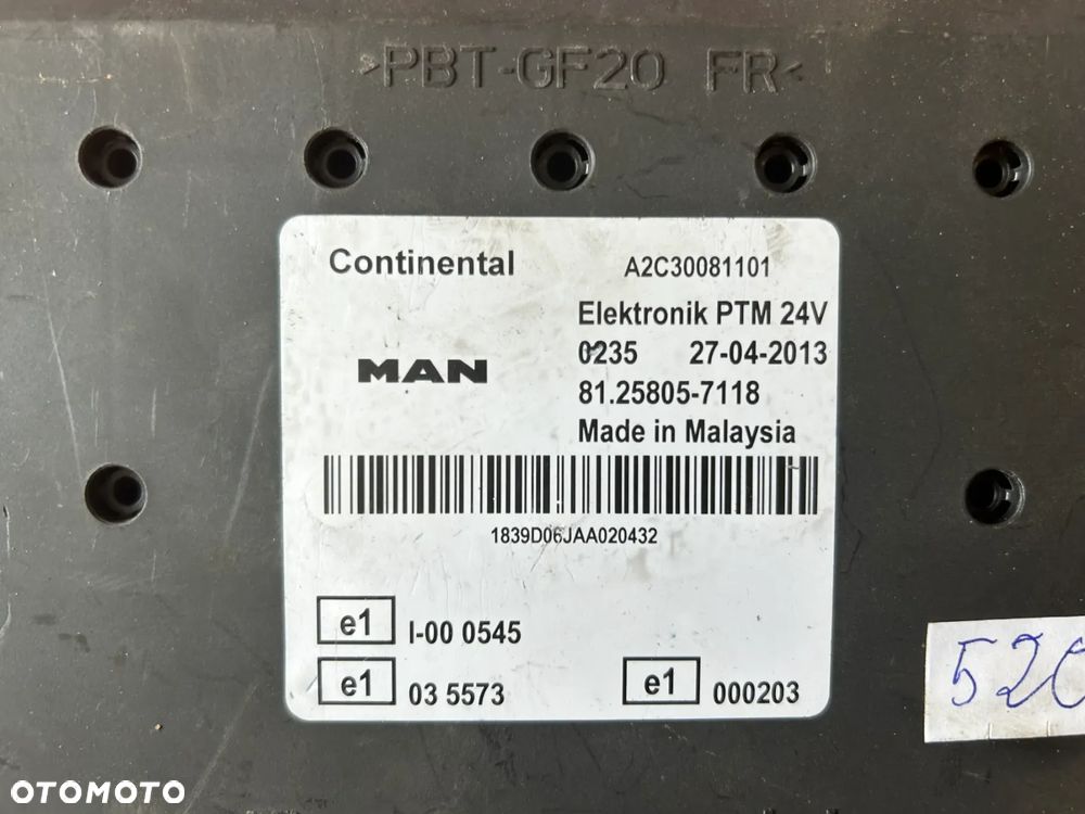 MODUŁ PTM MAN TGX I 18.480 D 2676 LF 25 81258057118 A2C30081101 - 4