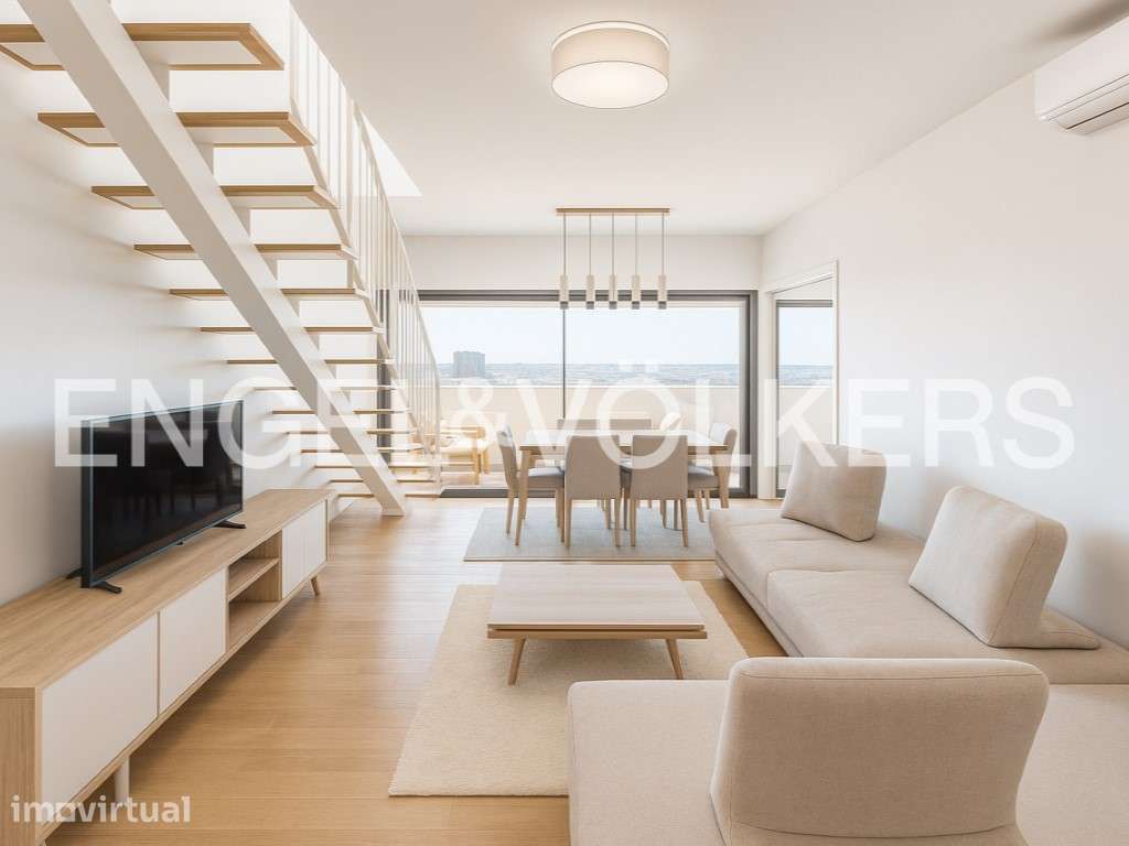 Penthouse T2 com suíte e terraço vista mar em Faro - Grande imagem: 2/52