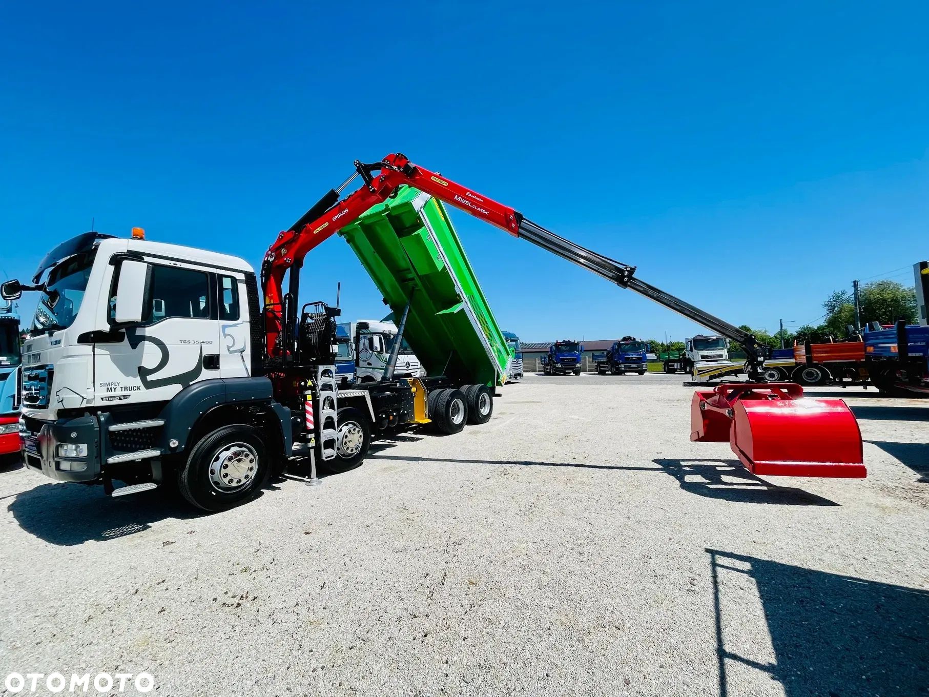 MAN MAN TGS TGX 35.400 // 8x4 // E5 // wywrotka kiper + HDS z czerpakiem / - 1