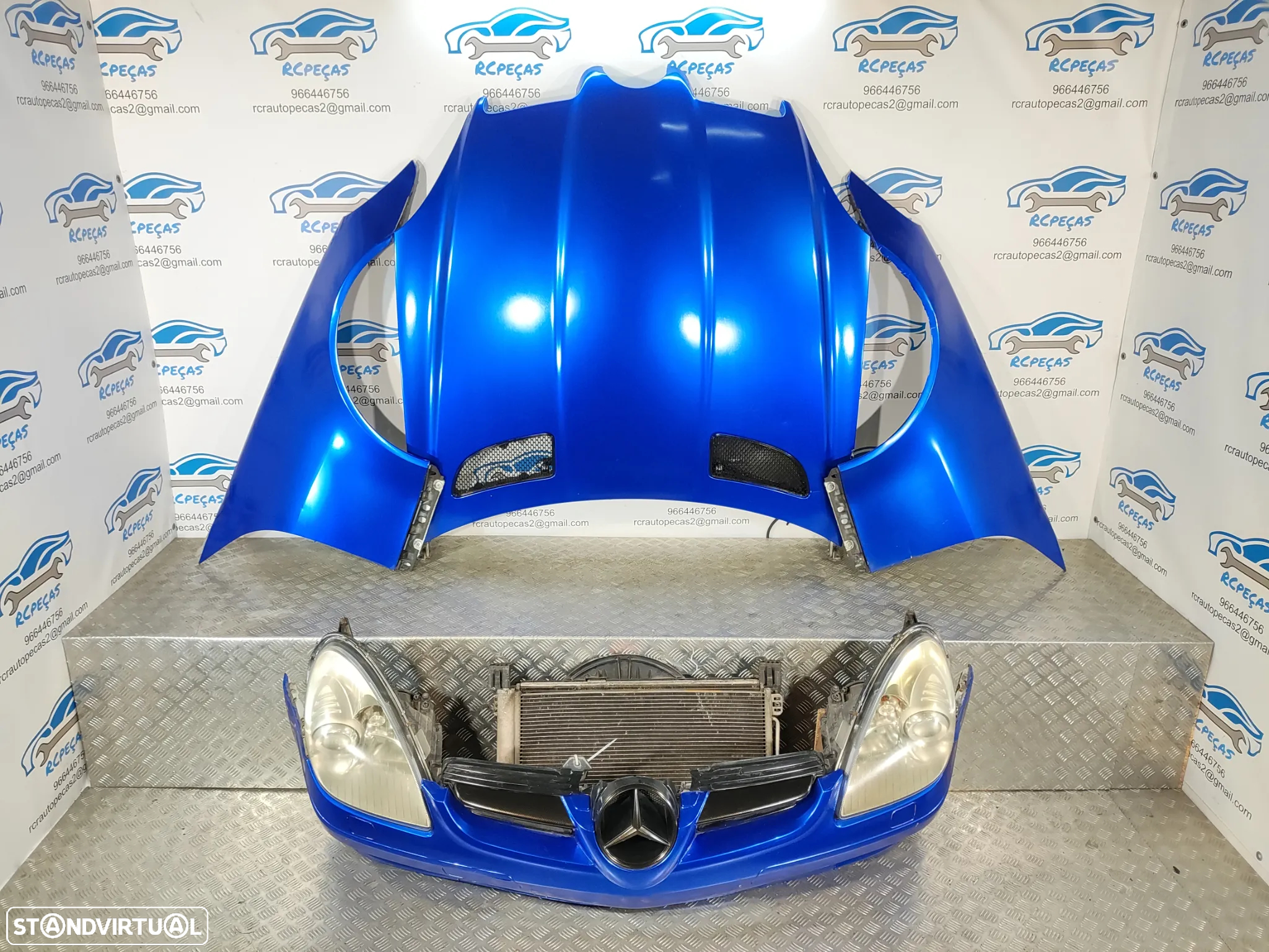 .FRENTE COMPLETA MERCEDES BENZ SLK R171 CAPOT PARACHOQUES GUARDA-LAMAS OTICAS RADIADOR VENTILADOR FRENTE FIBRA REFORÇO - 24