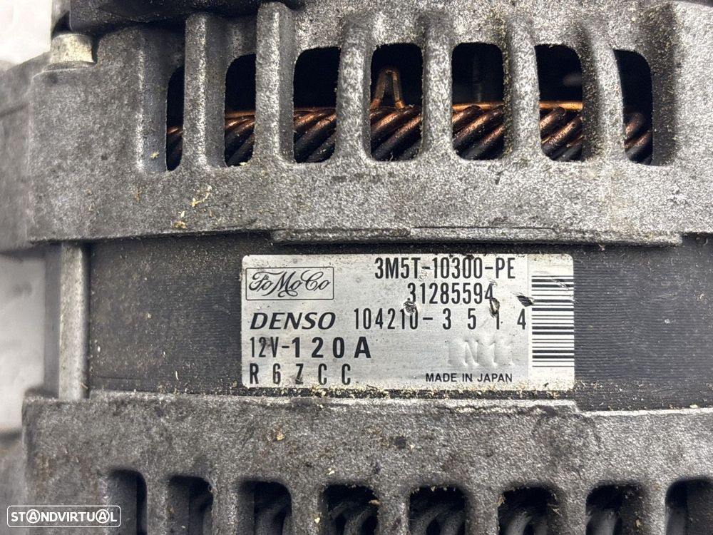 Alternador FORD FOCUS II 1.6 TDCi REF. 3M5T10300PE 1042103514 MOTOR HHDA - 5