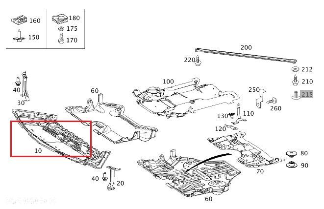 MERCEDES W204 Plyta oslona pod zderzak ORYGINAL - 2