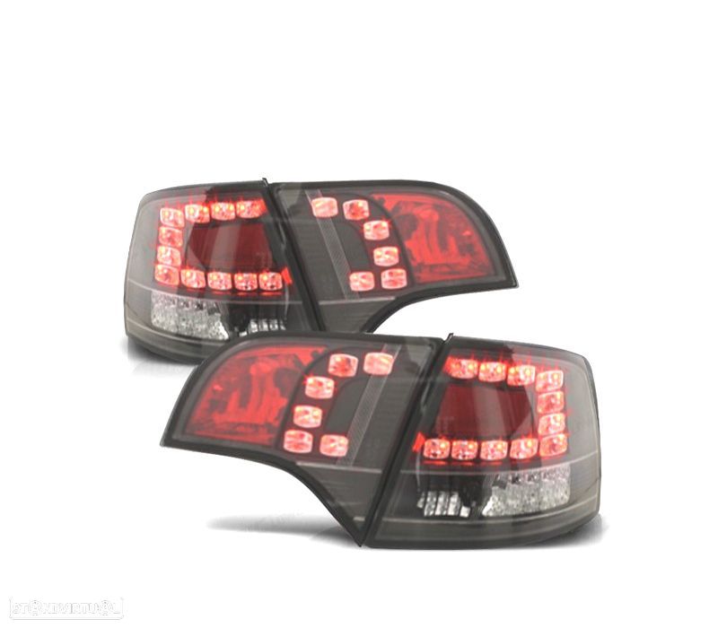PILOTOS AUDI A4 B7 AVANT 05-08 LED FUNDO NEGRO - 1
