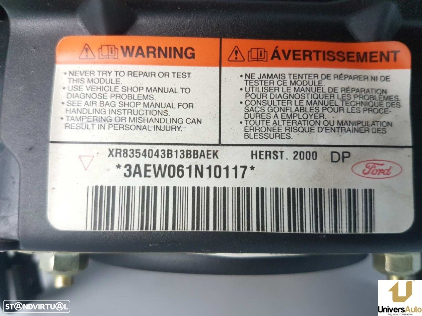 AIRBAG FRENTE ESQUERDO JAGUAR S-TYPE 3.0 V6 EXECUTIVE - 3