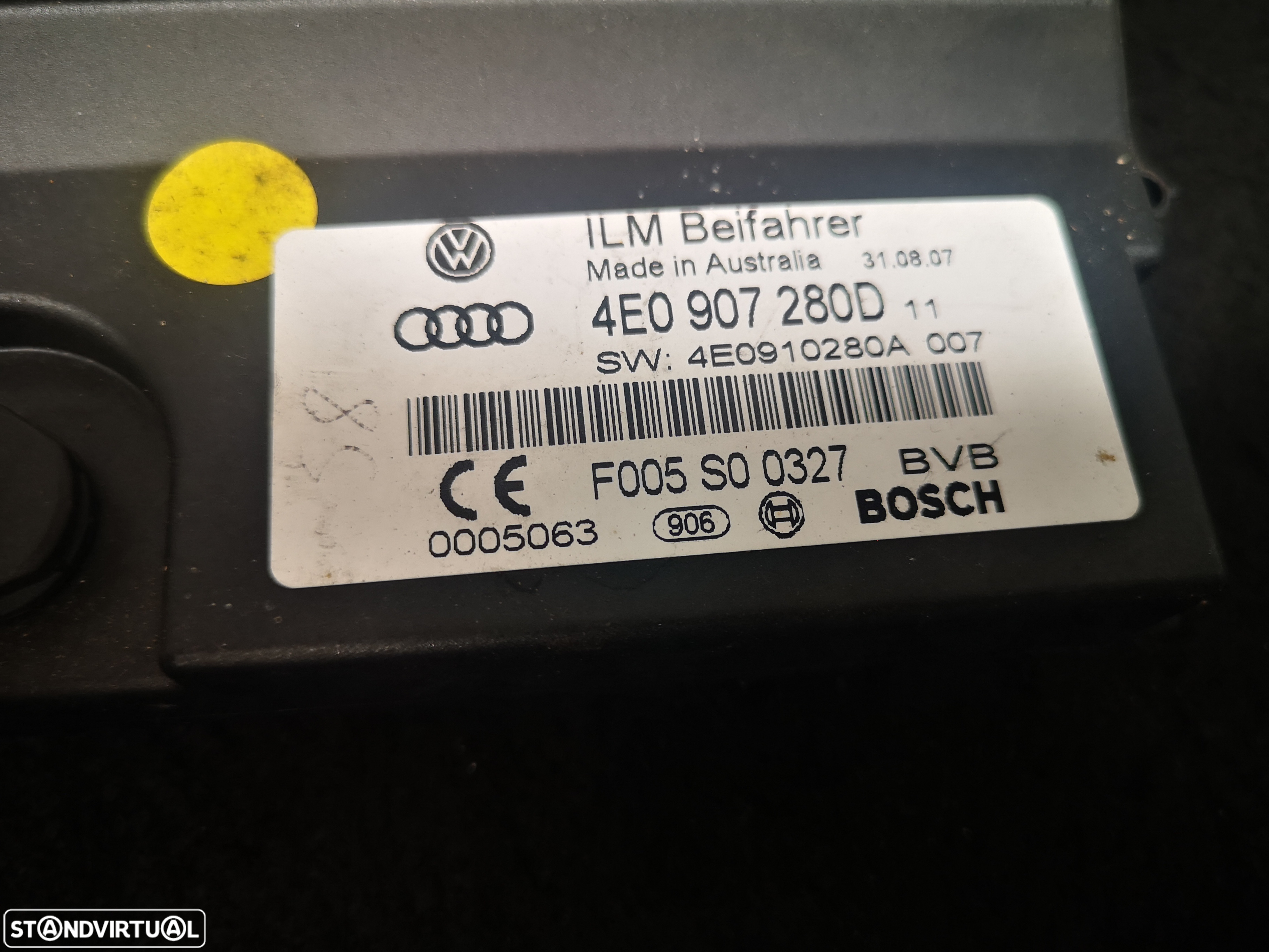 Centralina MODULO Eléctrico  ILM audi a8 d3 4e0 2003-2009 (2x no estoque) - 4