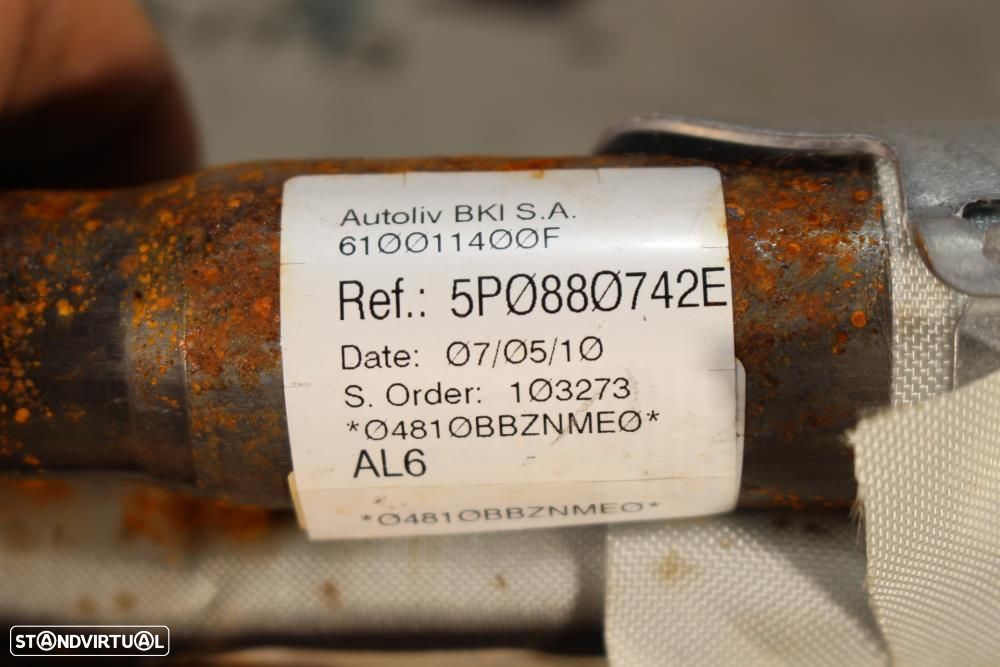Airbag De Cortina Direito Seat Altea Xl (5P5, 5P8)  5P0880742e / Pendu - 5