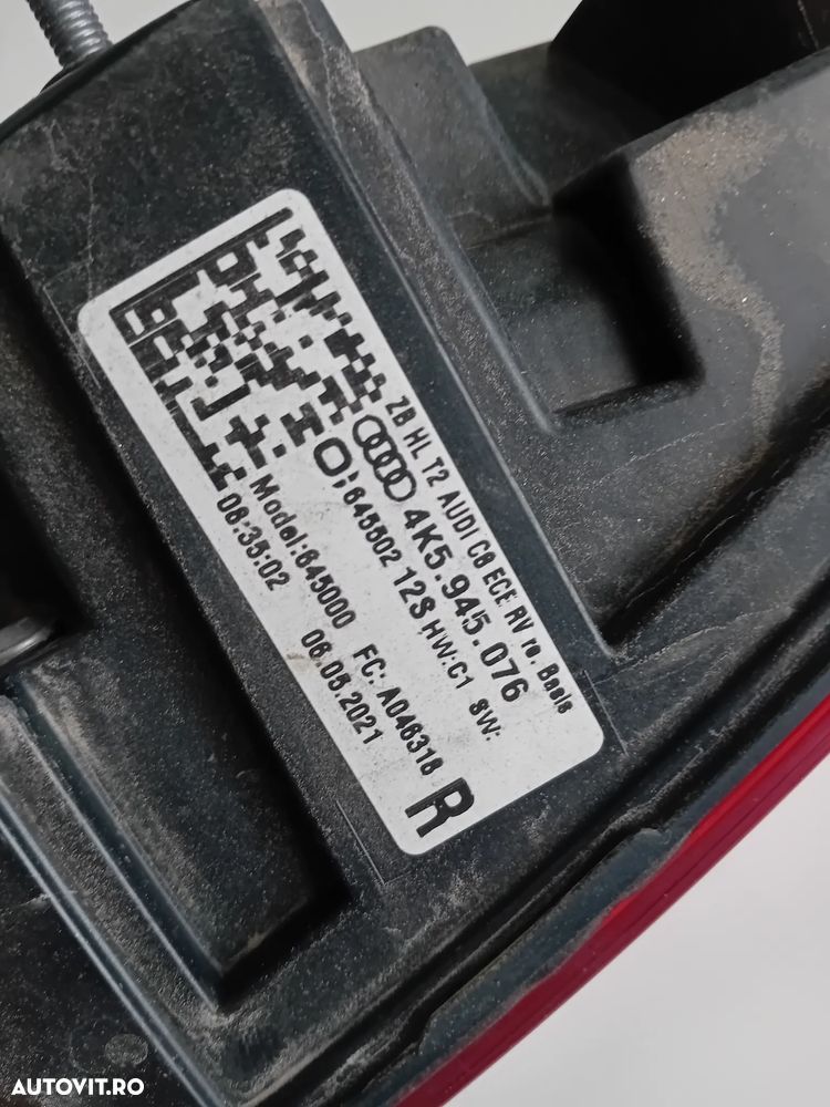 Stopuri Lampa Stop Tripla Stanga Dreapta Audi A6 4K C8 An 2018-2024 Cod 4K5945075 4K5945076 - 9