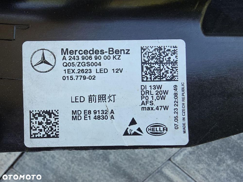 MERCEDES EQA EQB 243 Lampa prawa przód Full Led Performance A2439069000KZ - 11