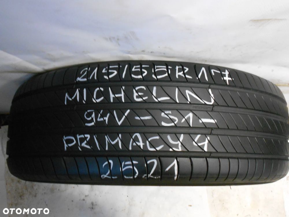OPONY  215/55R17 MICHELIN PRIMACY 4 S1 DOT 5222 /  2521 7.4MM - 2