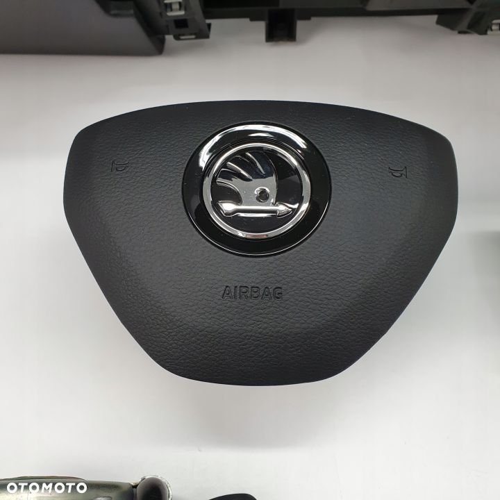 SKODA KAROQ DESKA ROZDZIELCZA KONSOLA KOKPIT PULPIT PODUSZKI AIRBAG AIR BAG PASY KIT SET - 6