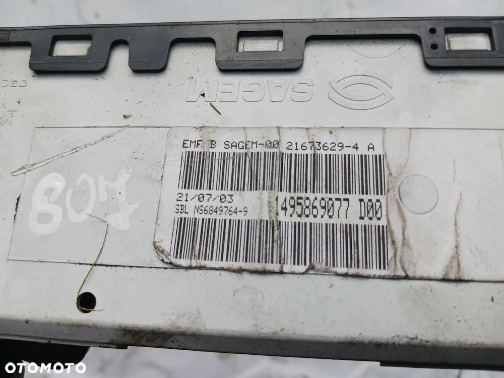 Wyświetlacz radia ekran środkowy Sagem PEUGEOT 807 1495869077 Citroen 807 Fiat Ulysse - 3