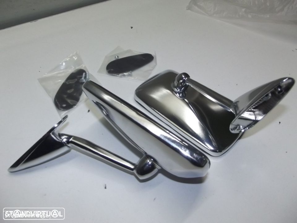 espelhos cromados tipo bmw novos para carros antigos - 3