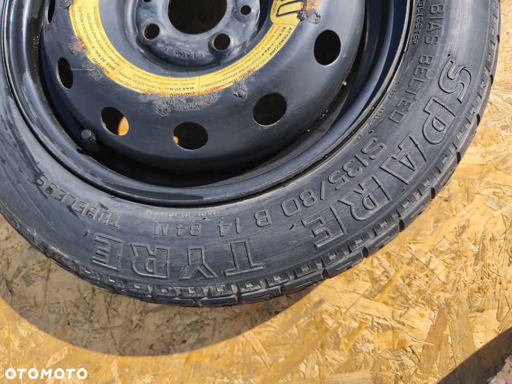 KOŁO DOJAZDOWE ZAPASOWE 125/80B14 4X98 14 CALI DO FIAT 500 PUNTO - 5