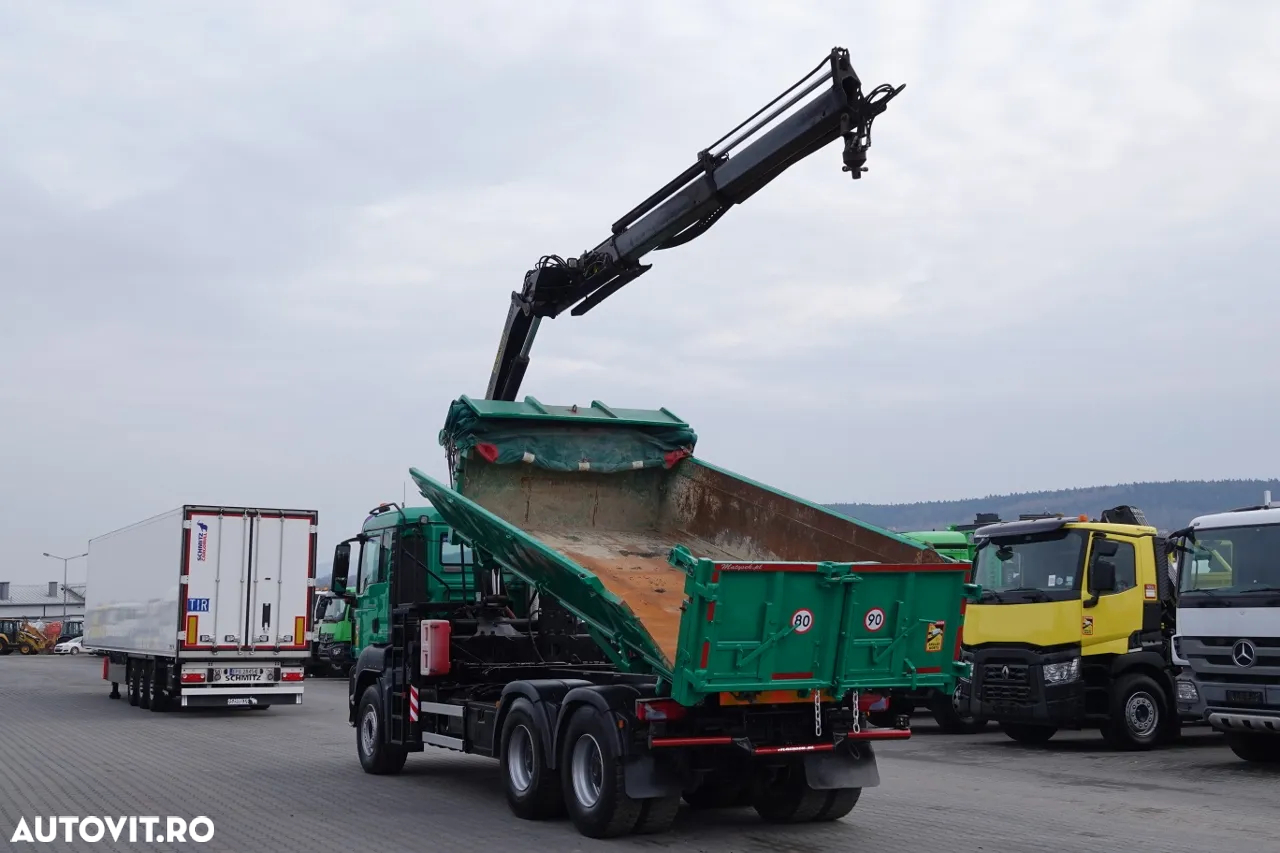 MAN TGS 26.400 / 6X4 / BASCULANTE + HDS PALFINGER PK 16502 / HYDROBURTA / BORDMATIC / IMPORTAT - 2