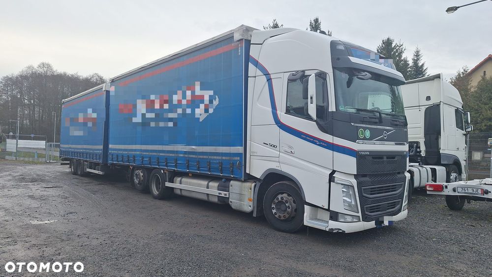 Volvo 500 FH4 Tandem 6x2 + Przyczepa Firanka 7.8+7.8 Zestaw Przestrzenny 120m3 - 1