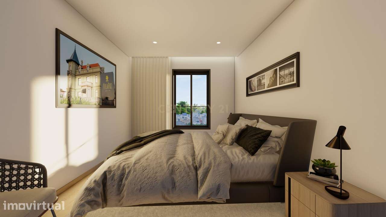 Apartamento T2 no último piso, com varanda e vista privilegiada sobre - Grande imagem: 3/14