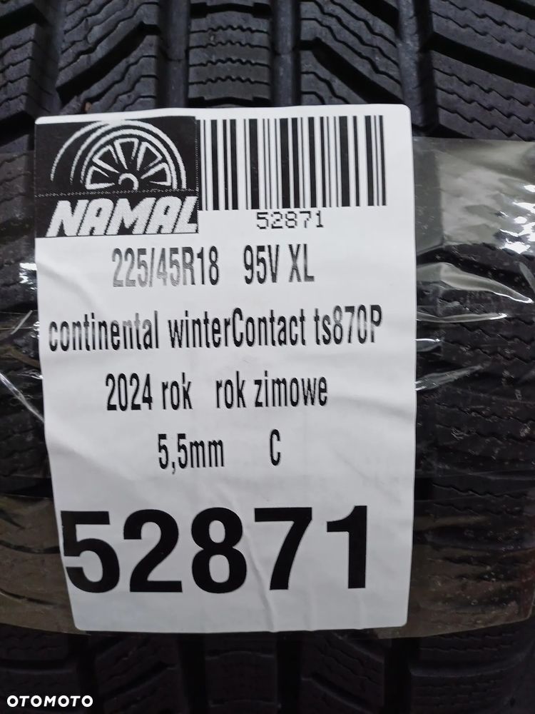 Continental WinterContact TS 870 P 225/45R18 2024r opona Jak NOWA 52871 - 9