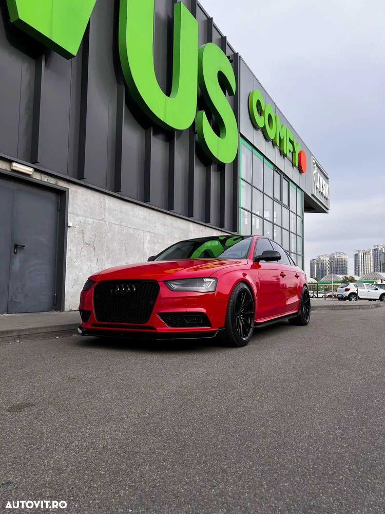 Prelungire Extensie Lip Bara Fata Audi A4 B8 2009-2012, Negru Lucios - 3