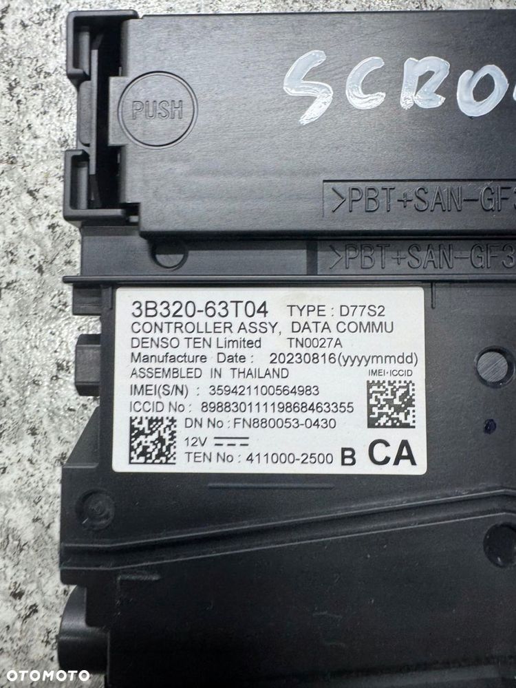moduł sterownik suzuki s-cross ii 2021- 411000-2500 3b320-63t04 - 3