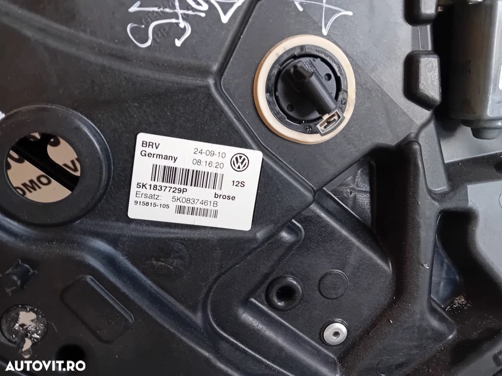 Macara Geam Electrica Stanga Dreapta Fata Completa Vw Golf 6 VI An 2008-2013 - 5