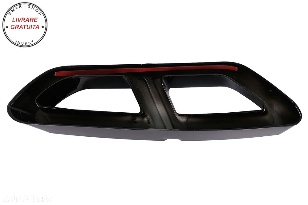 Ornamente tobe sistem de evacuare VW Passat B8 3G (2015-2019) Negru Lucios- livrare gratuita - 6