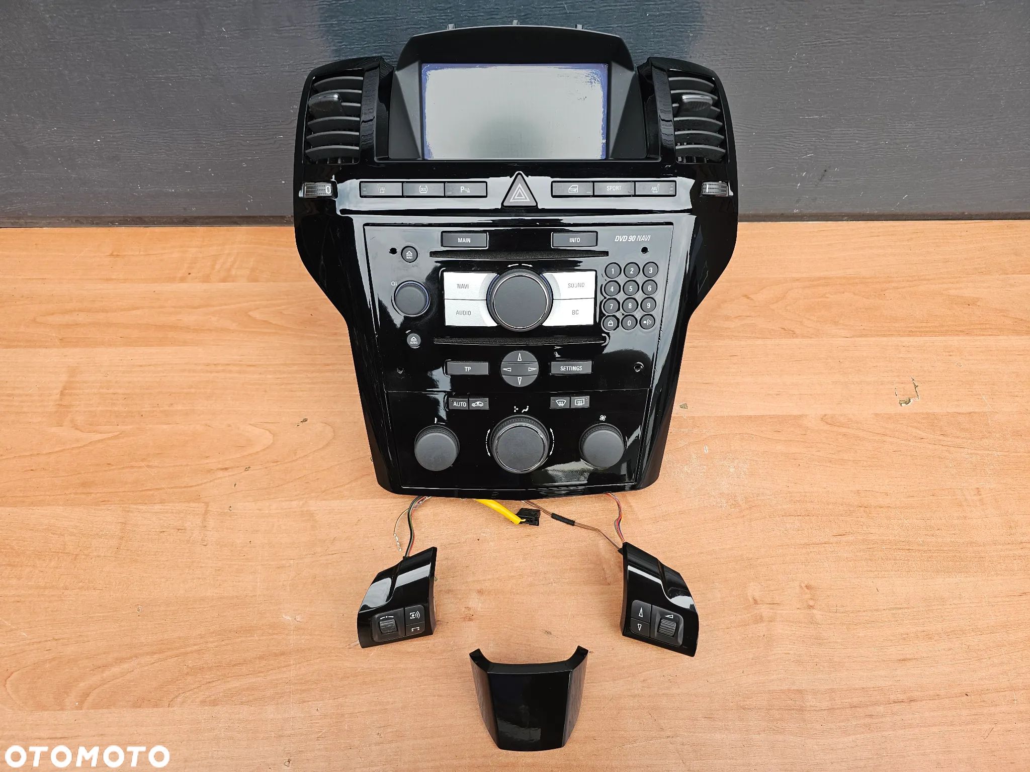 NAWIGACJA KOLOROWA RADIO PANEL MULTIFUNKCJA RAMKA OPEL ZAFIRA B DVD 90 NAVI PIANO BLACK CZARNE - 1
