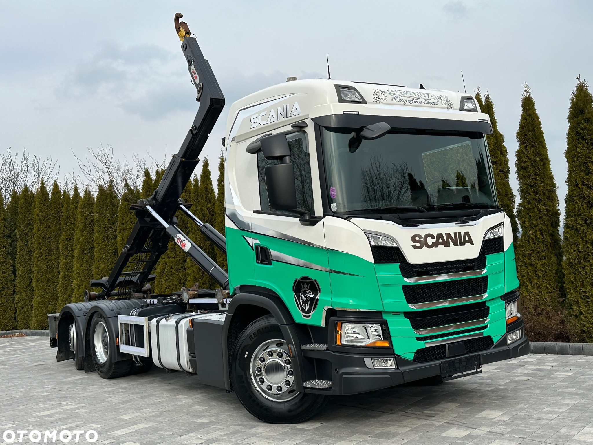 Scania / G450 / 6X2 / HAKOWIEC / HYVA 22.60.SK  / Oś-SKRĘTNA-PODNOSZONA / - 6