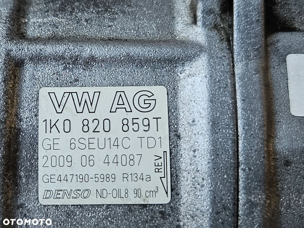 VW Golf  Passat B6 Seat Altea Audi A3 1.4  TSI 1.6 MPI FSI kompresor sprężarka klimatyzacji   1K0820859T  1K0820803 N P F - 10