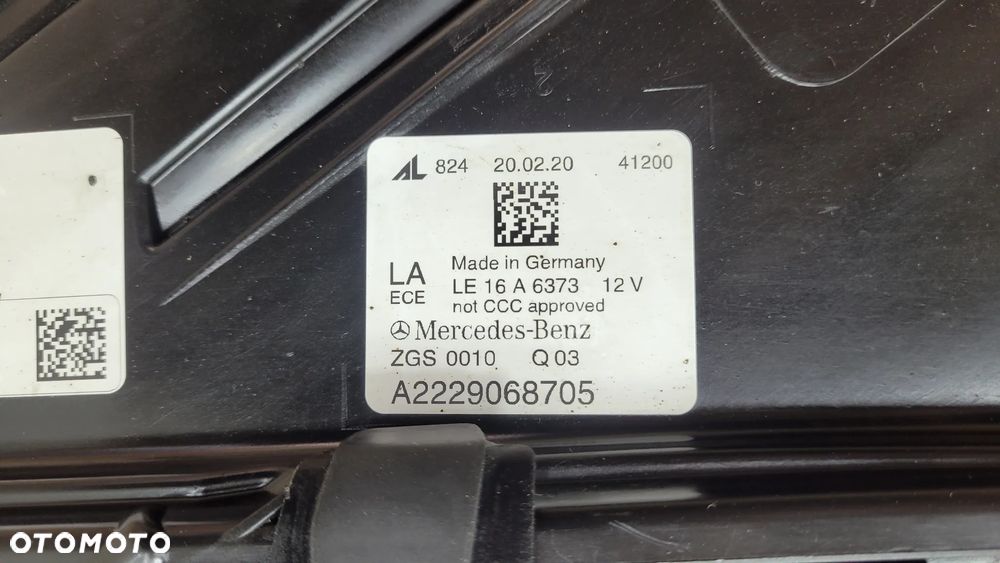 A2229068705 MERCEDES S KLASA W222 LIFT LAMPA LEWA MULTIBEAM DEMONTAŻ A2229068705 - 10