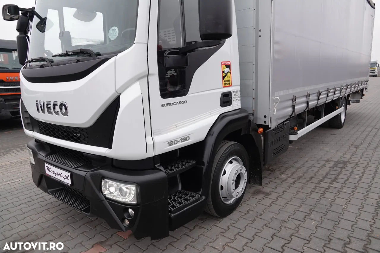 MAN EUROCARGO / 12. 190 / PERDEA - 8,5 m / SOLO / RIDIFICĂTOR / CONTRACTUL DE SERVICE POST / EURO 6 - 6