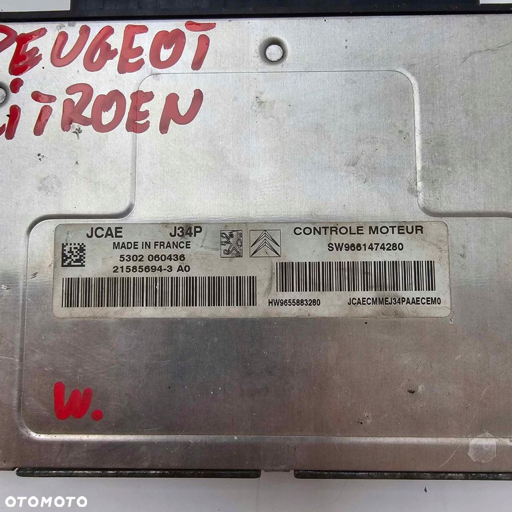 citroen peugeot 1.4 ecu komputer silnika sterownik - 2