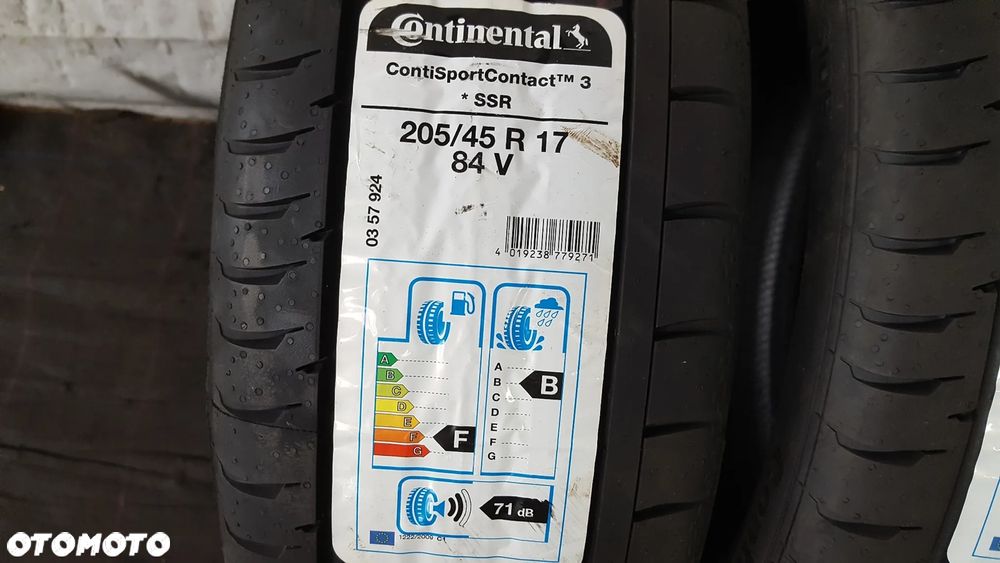 OPONY LETNIE 205/45R17 CONTINENTAL CONTISPORT CONTACT 3 SSR RSC 4 SZTUKI - 9