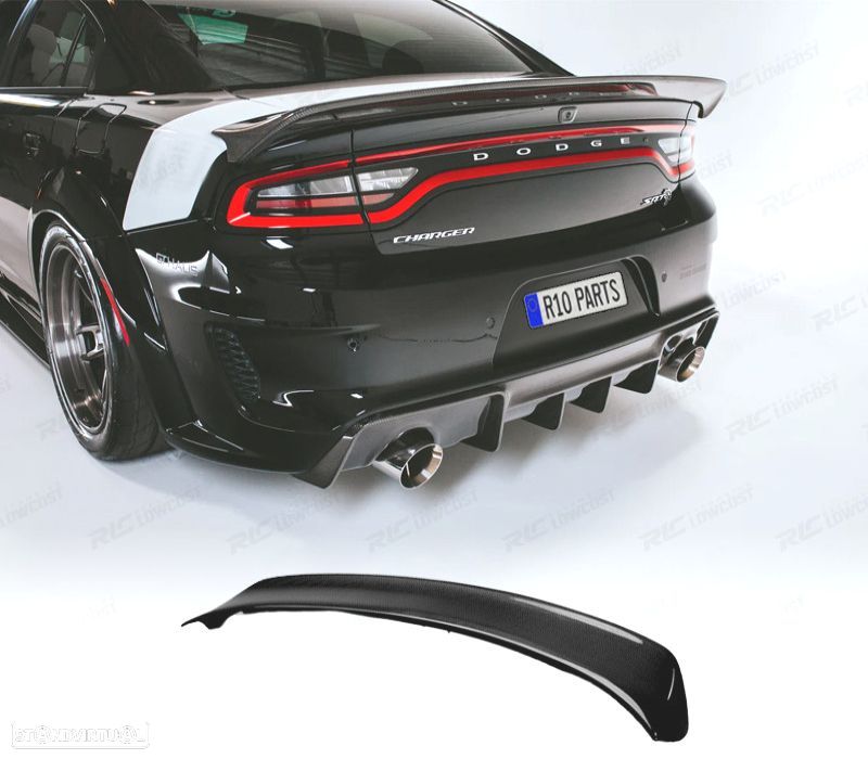 AILERON DODGE CHARGER 15- PRETO BRILHANTE - 1