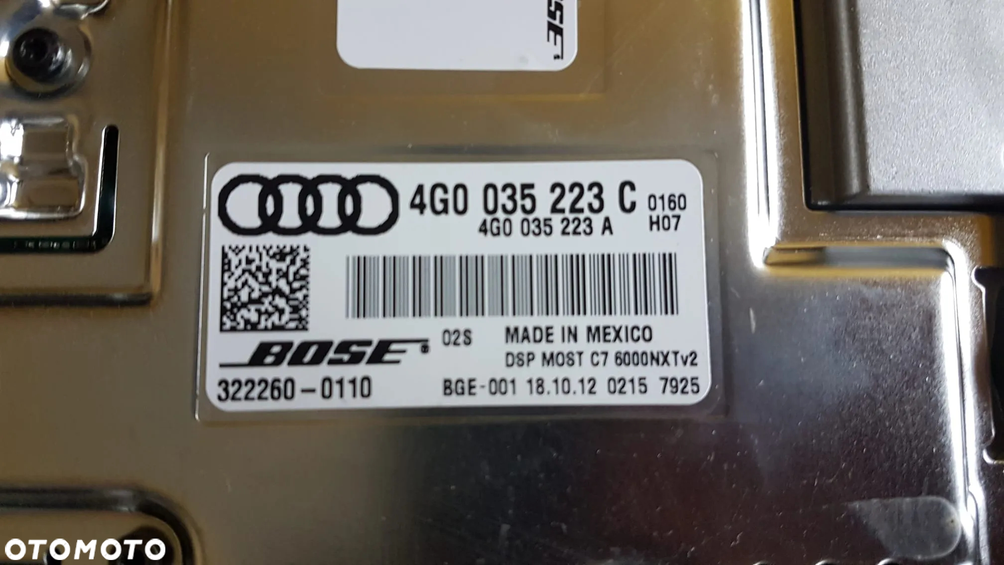 AUDI A6 C7 GŁOŚNIKI  WZMACNIACZ SUBOOWEF SUBWOOFER BOSE POJEDYNCZO AVANT - 2