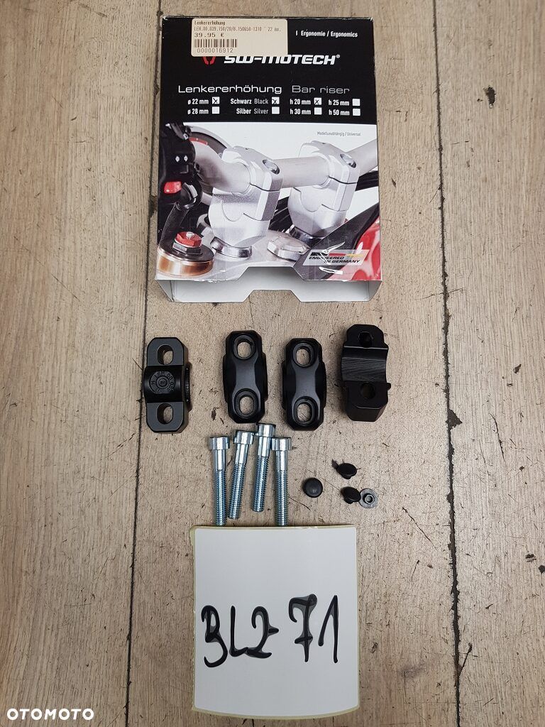 Risery podwyższenie kierownicy SW-Motech na kierownicę 22 mm - 1