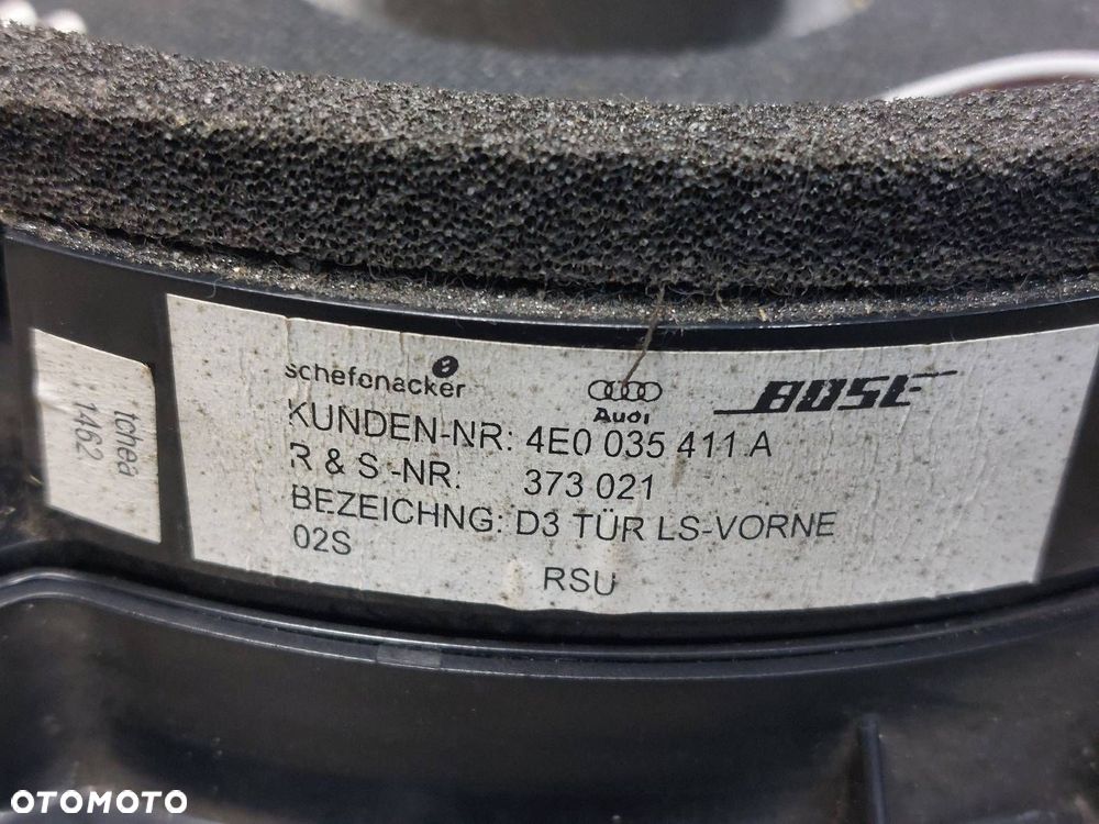 GŁOŚNIKI KOMPLET AUDI A8 D3 4E0035412A 4E0035411A 4E0035411H 4E0035411C - 4