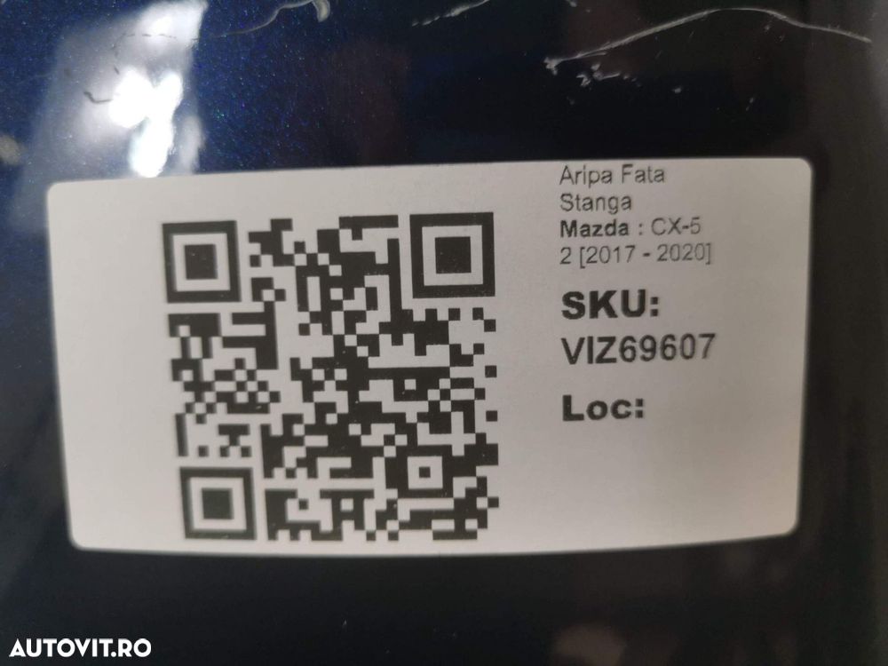 Aripa Fata Stanga Mazda CX-5 2 2017 2018 2019 2020 Originala - 8