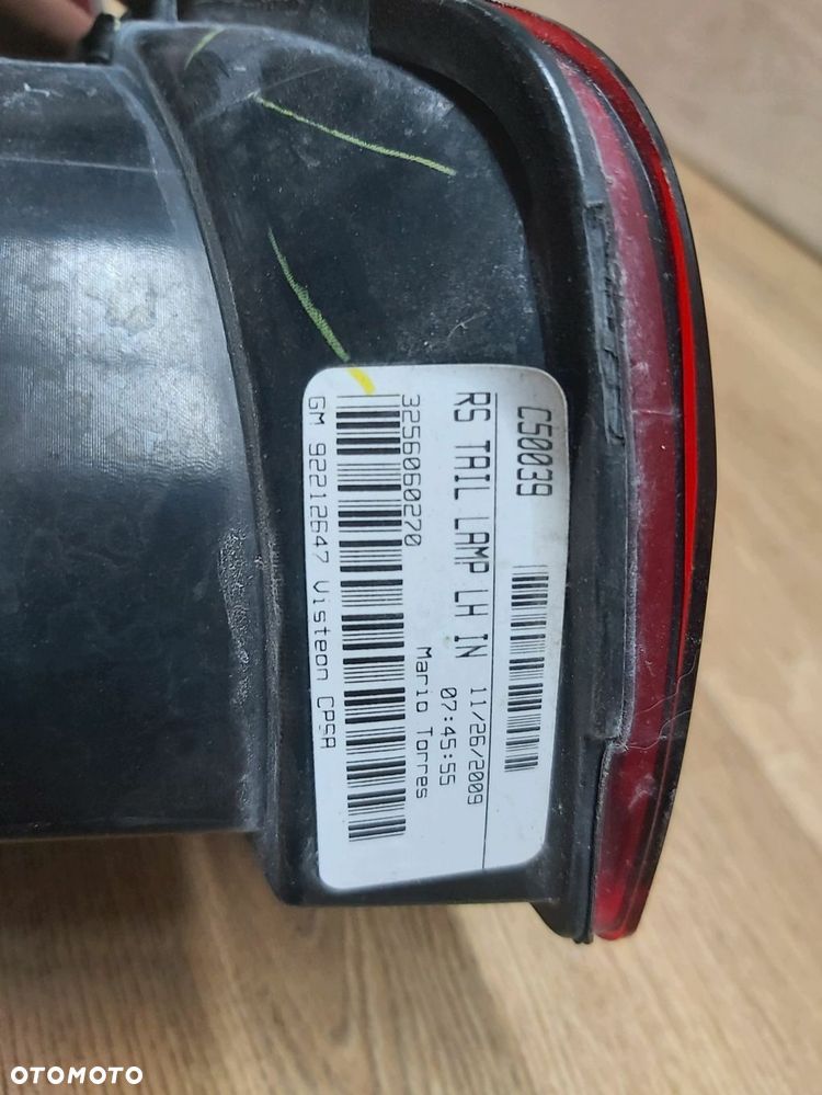 Chevrolet CAMARO V SS 6,2 v8 lampa lewy tył wewnętrzna 92212647 10-14r - 4