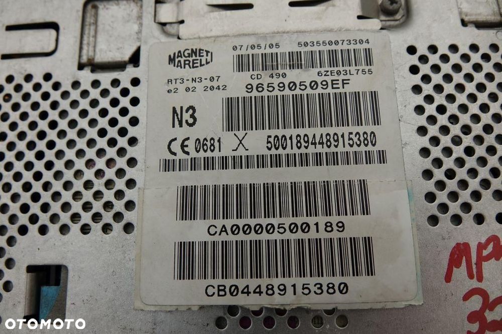RADIO NAWIGACJA GPS PEUGEOT 607 LIFT 96590509EF - 3