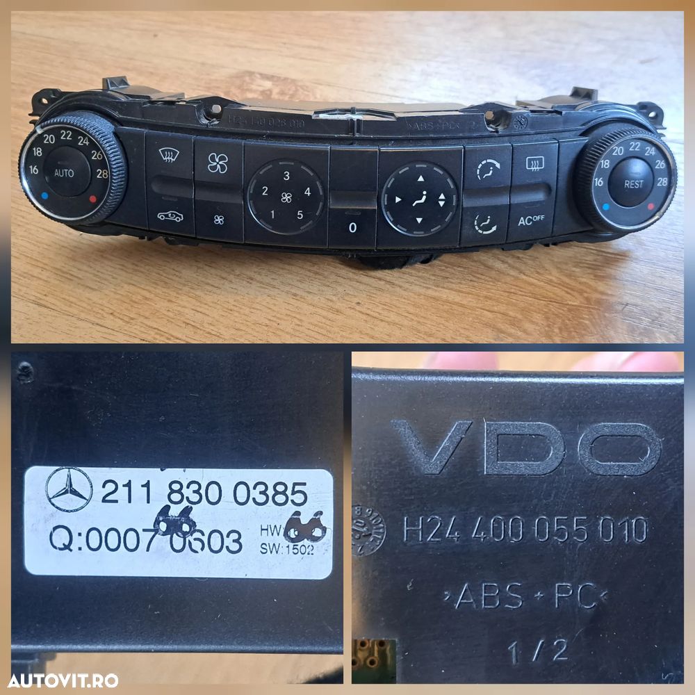 panou modul butoane control clima ac aer conditionat mercedes e-class w211 ML w163 w164 saab 9-3 mazda - 2