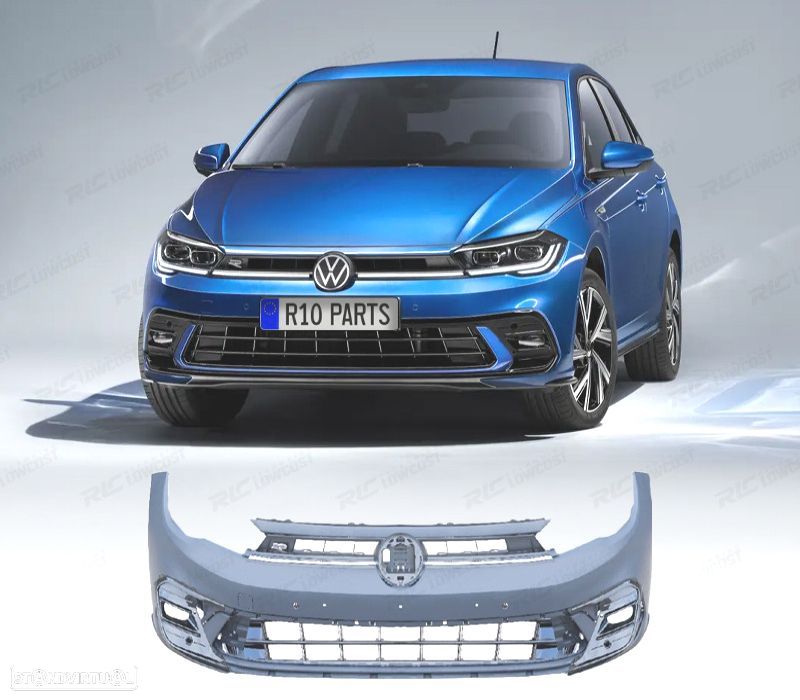 PARA-CHOQUES FRONTAL VOLKSWAGEN POLO 22- LOOK R LINE - 1