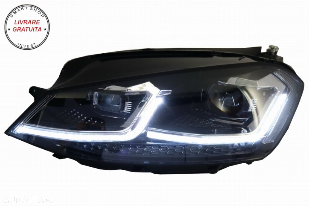 Bara Fata cu Faruri LED Semnal Dinamic VW Golf VII 7 (2013-2017) R-Line Look- livrare gratuita - 16