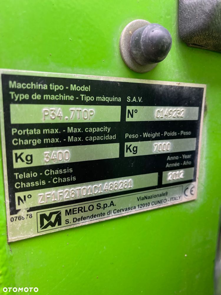Merlo Ładowarka teleskopowa Merlo P34.7 TOP TURBOFARMER Rok 2012 Bardzo ładna Oryginalny Przebieg 7000 MTG - 11