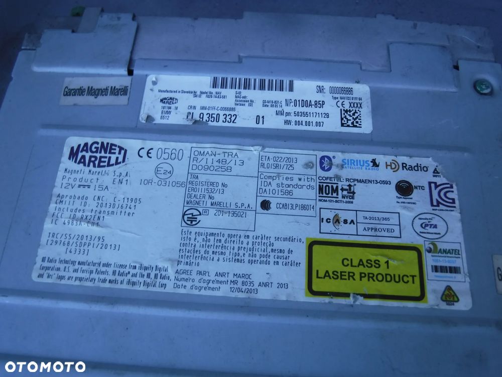 BMW F25 F26 F30 F31 F34 F36 MINI F56 CZYTNIK NAWIGACJI NAVI GPS 9350332 - 2