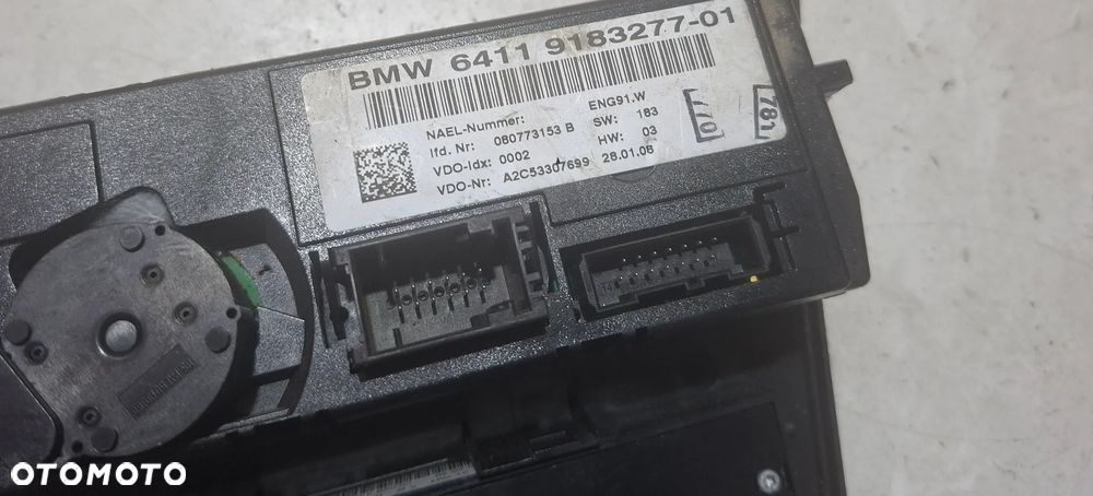 BMW 1 E87 04- PANEL NAWIEWU KLIMATYZACJI 9183277-01 - 2
