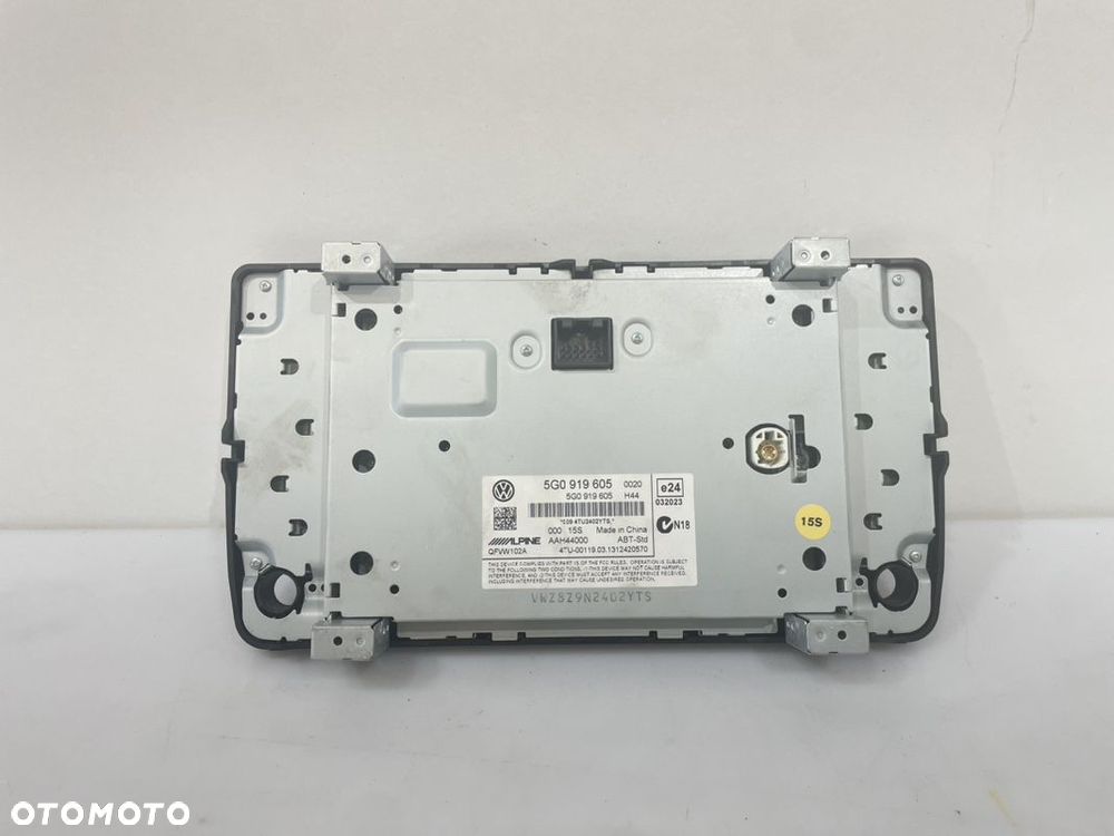 VW GOLF VII WYŚWIETLACZ RADIO NAWIGACJA 5G0919605 - 4
