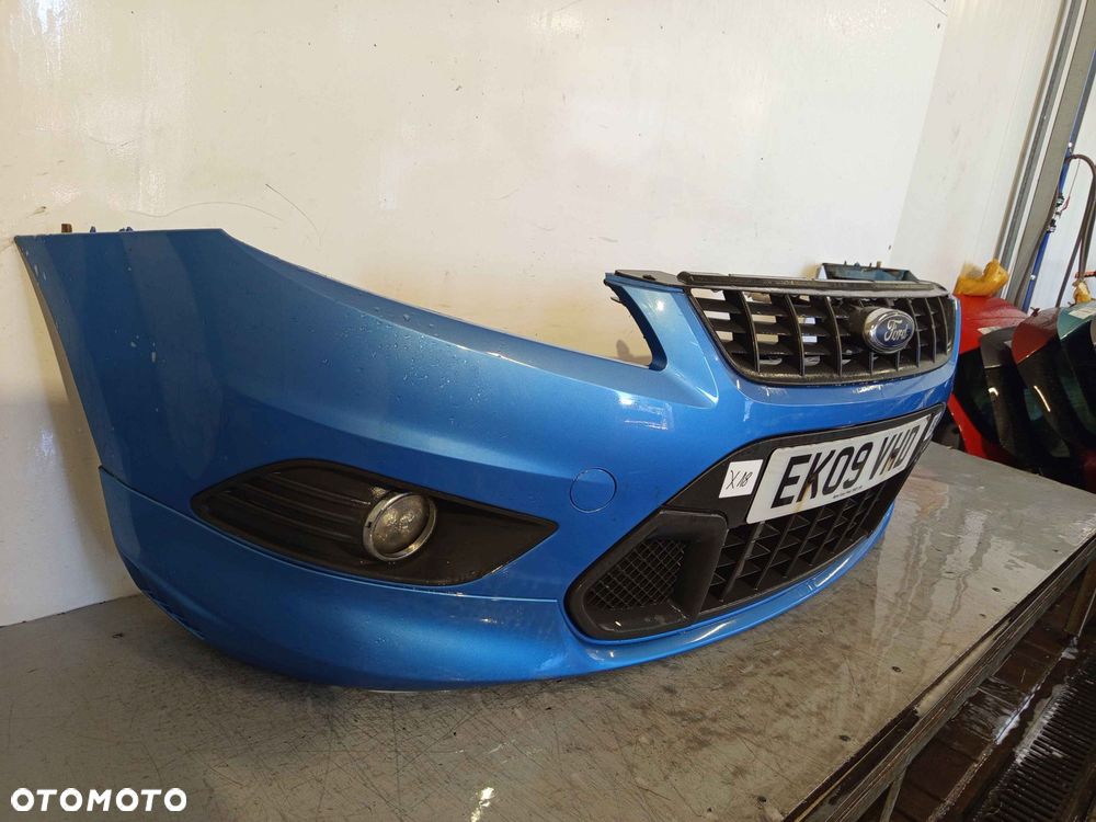 + ZDERZAK PRZÓD PRZEDNI FORD FOCUS MK.2 2 II LIFT FL ST RS BŁĘKITNY MORSKI HALOGENY - 3