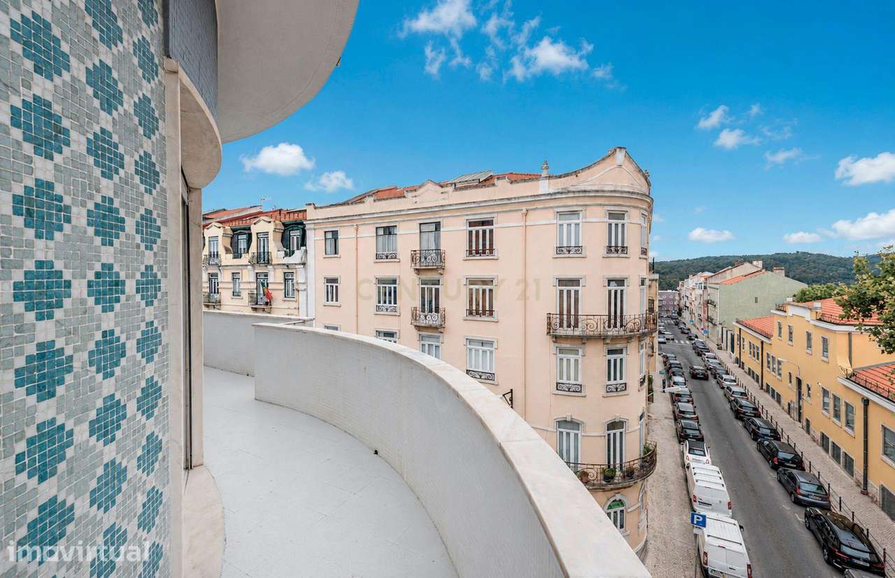 T1 Campo de Ourique – Último Piso com vista e prédio com 2 elevadores - Grande imagem: 2/22