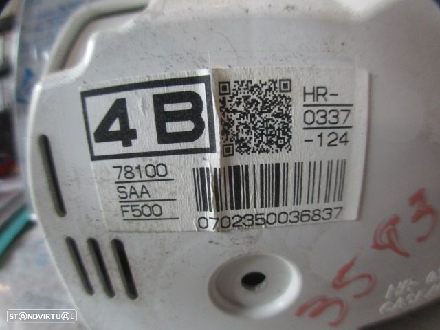 Quadrante HR0337124 78100SAAF500 HONDA JAZZ 1 FASE 2 2007 1.4I 85CV 5P CINZENTO KM/H DIGITAL - 3